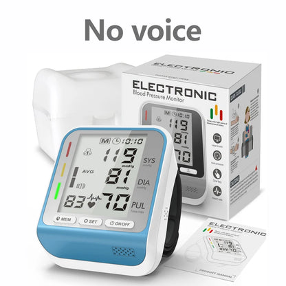 Digital wrist blood pressure monitor