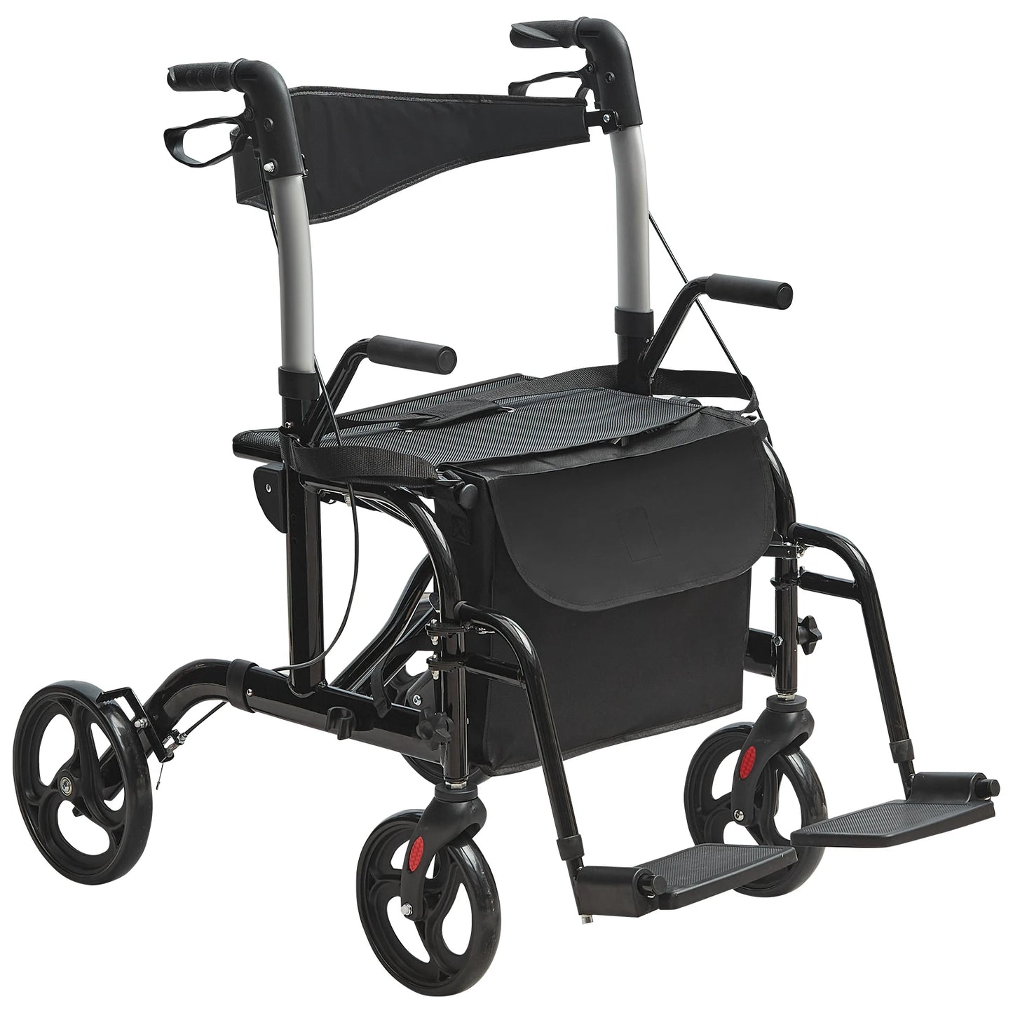 2-in-1 Rollator Walker and Wheelchair