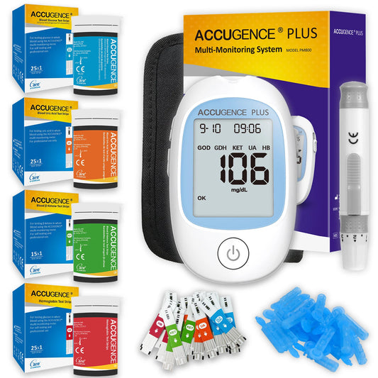 4 in 1 Multifunctional Monitor Control:  Diabetes, uric acid, anemia, ketoacidosis