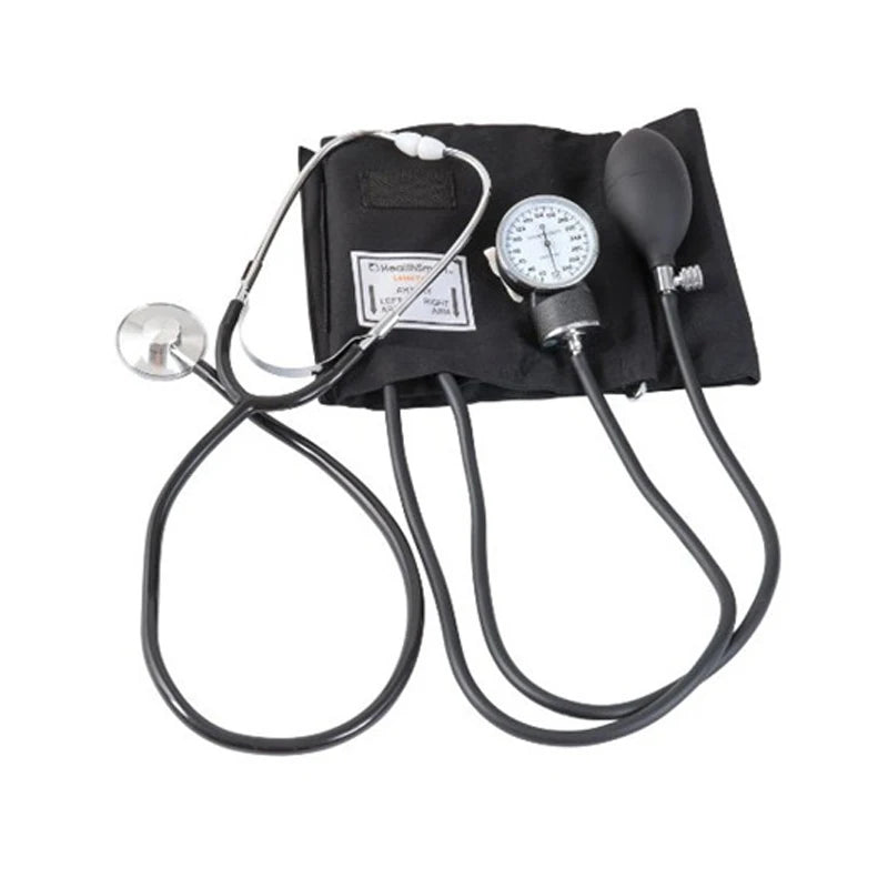 Aneroid Blood Pressure Monitor BP Upper Arm Sphygmomanometer Manual Blood Pressure Stethoscope With Zipper Bag For Adult