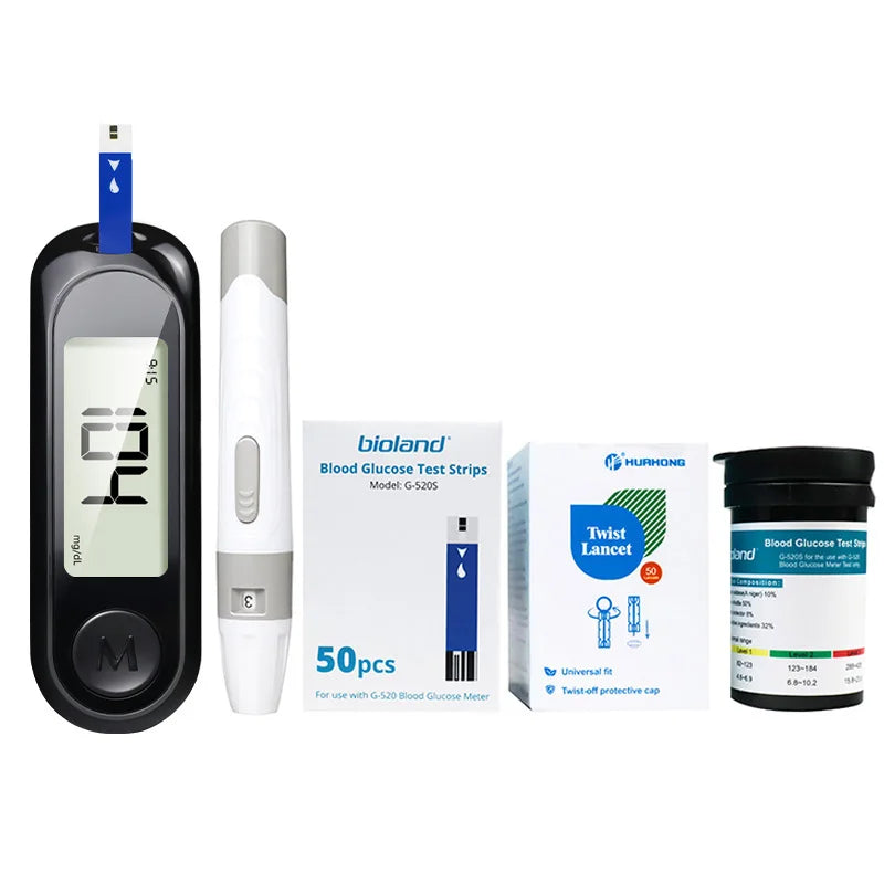 Blood Sugar Meter for Diabetics Kit with  50 Test Strips and  lancet Machine