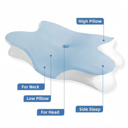 Large Ergonomic Cervical the  foam  Pillow Butterfly Shape