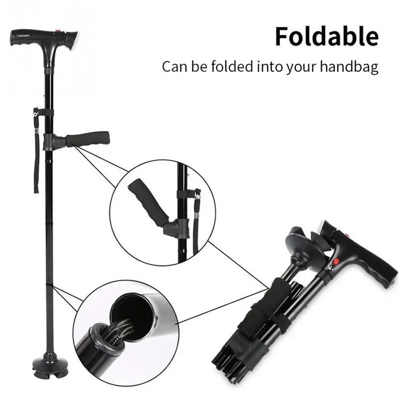 Crutches for Elder ,Collapsible  Cane  With alarm