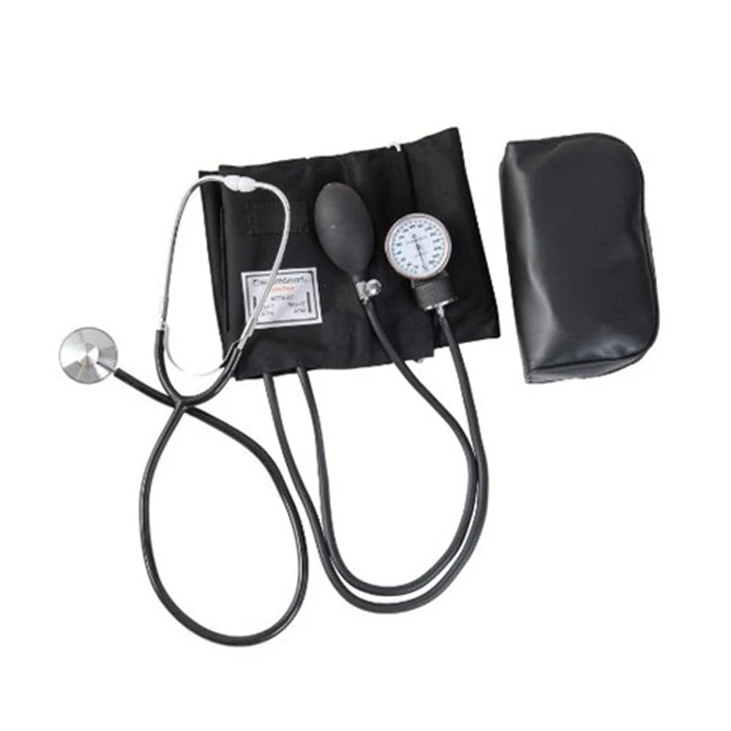 Aneroid Blood Pressure Monitor BP Upper Arm Sphygmomanometer Manual Blood Pressure Stethoscope With Zipper Bag For Adult