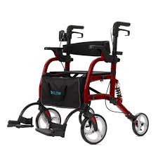 2-in-1 Rollator Walker and Wheelchair