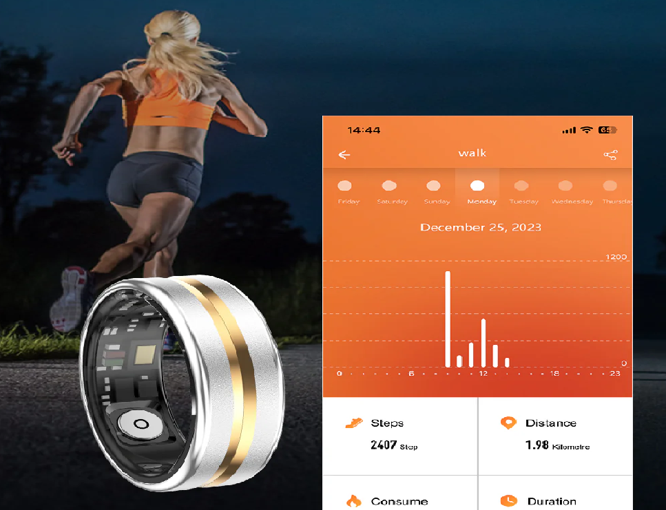 Xiaomi Ring with bluetooth control heart rate, sleep, oxygen level  and multi sports modes